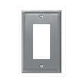 Amertac Metro Line Wallplate, 478 in L, 3 in W, 1 Gang, Metal, Brushed Nickel 77RBN